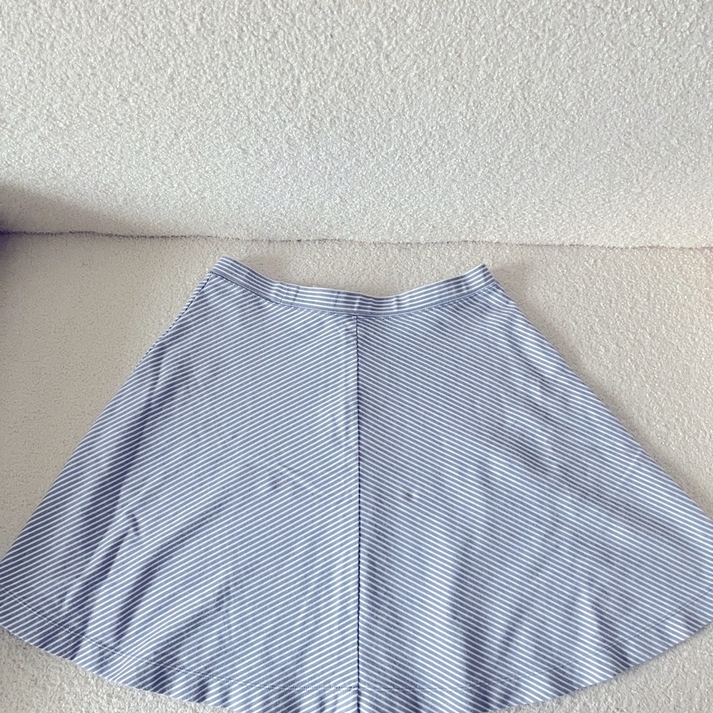 Soft Blue Uniqlo Japan striped skirt